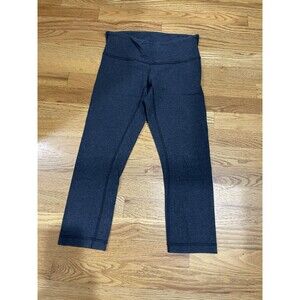 lululemon Wunder Under Crop II leggings heathered charcoal gray Size 6